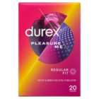 Durex Pleasure Me Condoms Ribbed & Dotted Regular Fit 20 per pack