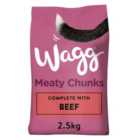 Wagg Moist Meaty Chunks Beef Dry Adult Dog Food 2.5kg