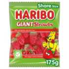 Haribo Giant Strawbs Vegetarian Sweets Share Bag 175g