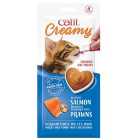 Catit Creamy Lickable Cat Treats Salmon & Prawn 4 x 10g
