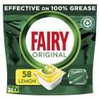 Fairy Original All In One Dishwasher Tablets Lemon 58 per pack