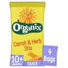 Organix Carrot Organic Stix, 10 mths+ Multipack 4 x 15g