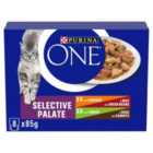 Purina ONE Adult Wet Cat Food Selective Palate 8 x 85g