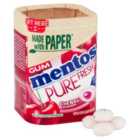 Mentos Gum Pure Fresh Cherry Sugar Free Chewing Gum Bottle 50 Pieces 100g