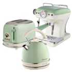 Ariete ARPK17 Vintage Toaster,Kettle and Coffee Maker- Green