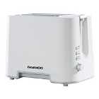 Daewoo SDA1651 870W 2-Slice Plastic Toaster White/Chrome