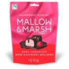 Mallow & Marsh Raspberry Marshmallows Coated in 70% Dark Chocolate 100g
