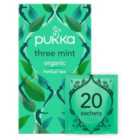 Pukka Tea Organic Three Mint Tea Bags 20 per pack