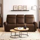 Monte Faux Suede Reclining 3 Seater Sofa