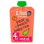 Ella's Kitchen Pear and Peach Baby Rice Baby Food Pouch 4+ Months 120g