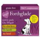 Forthglade Just Multicase (Chicken, Lamb & Beef) Grain Free Wet Dog Food 12 x 395g