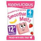 Kiddylicious Strawberry & Banana Smoothie Melts Baby Snacks 4 x 6g