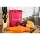 Premier Housewares Compost Bin With Plastic Inner Bucket - Hot Pink