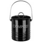 Premier Housewares Compost Bin With Handle - Black