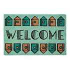 Premier Housewares Blue Coir Doormat - Welcome Home