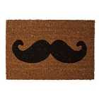 Premier Housewares Coir Doormat - Moustache