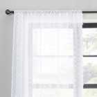 Tufted White Slot Top Voile
