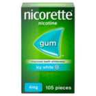 Nicorette Icy White Gum, 4 mg, 105 (Stop Smoking Aid) 105 per pack