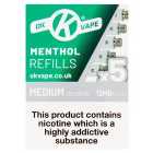 Ok Vape Menthol Medium E-Cigarette Refills 12mg 5 per pack