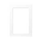 GoodHome Balsamita Matt white slab Glazed Cabinet door (W)500mm (H)715mm (T)16mm