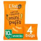 Ella's Kitchen Carrot and Parsnip Mini Puffs Multipack Baby Snack 10+ Month 32g