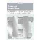 Happy Birthday Silver Deluxe Jointed Banner