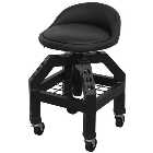 Sealey SCR03B Creeper Stool Pneumatic with Adjustable Height Swivel Seat & Back Rest