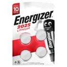 Energizer CR2025 Lithium 3V, 4s