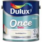 Dulux Once Gloss Brilliant White Paint - 2.5L