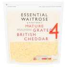 Essential Mature Grated Cheddar Cheese Strength 4 Large, 500g