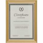 Wilko Gold Certificate Frame A4