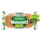 Warburtons Seeded Protein Thin Bagels 4 per pack