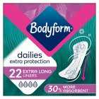 Bodyform Dailies All Fluid XL Panty Liners 20 pack, 22s