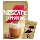 Nescafe Gold Cappuccino Instant Coffee 8 x Sachets 124g