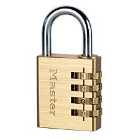 Master Lock 40mm Wide Set-Your-Own Combination Padlock - Brass Finish