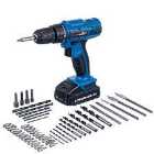 Pro-Craft 18V Li-ion Cordless Drill Driver with 50-Piece Accessory Kit