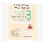 Waitrose Essential English Medium Cheddar S3, 160g
