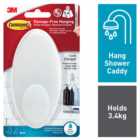 Command White Self Adhesive Shower Caddy Hanger  