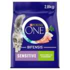 Purina ONE Sensitive Dry Cat Food Turkey and Rice 2.8kg