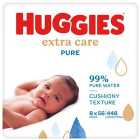 Huggies Pure Extra Care Baby Wipes 8 x 56 per pack