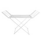 Status 220W Portable Heated Clothes Airer with Wings - Silver