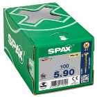 Spax Pz Countersunk Yellox Screws - 5x90mm Pack Of 100
