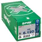 Spax Tx Countersunk Wirox Screws - 6x120mm Pack Of 100