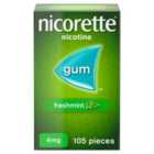 Nicorette Fresh Mint Chewing Gum, 4 mg, 105 Pieces (Stop Smoking Aid) 105 per pack