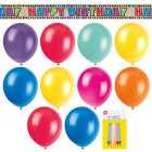 Multicoloured Birthday Party Kit 50 per pack