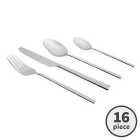 M&S Manhattan Stainless Steel Cutlery Set 16 per pack