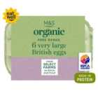 M&S Organic Free Range Very Large Eggs 6 per pack