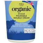 M&S Organic Pourable Double Cream 300ml