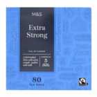M&S Fairtrade Extra Strong Tea Bags 80 per pack