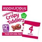 Kiddylicious Raspberry Crispy Tiddlers, 12 mths+ Multipack 4 x 12g